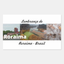 Adesivo lembrança de Roraima Brasil 長方形シール