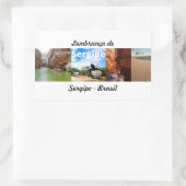 Adesivo lembrança de Sergipe Brasil 長方形シール (バッグ)