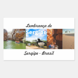 Adesivo lembrança de Sergipe Brasil 長方形シール