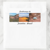 Adesivo lembrança de Tocantins Brasil 長方形シール (バッグ)