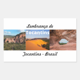 Adesivo lembrança de Tocantins Brasil 長方形シール