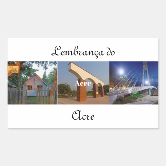 Adesivo lembrança do Acre 長方形シール (正面)