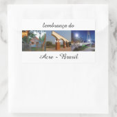 Adesivo lembrança do Acre Brasil 長方形シール (バッグ)