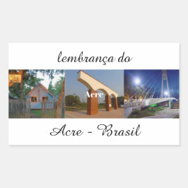Adesivo lembrança do Acre Brasil 長方形シール