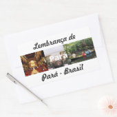 Adesivo lembrança do Pará 長方形シール (封筒)