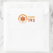 Adesivo Logomarca SAMU 192 - fundo branco 長方形シール (バッグ)