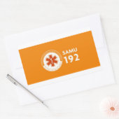 Adesivo Logomarca SAMU 192 - fundo laranja 長方形シール (封筒)
