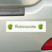 Adesivo Maçã Verde Nutricionista バンパーステッカー (車上)
