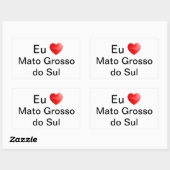 Adesivo Mato Grosso do Sul Brasil 長方形シール (シート)