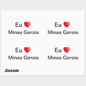 Adesivo Minas Gerais Brasil 長方形シール (シート)