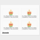 Adesivo Monarquia é um Sonho 長方形シール (シート)