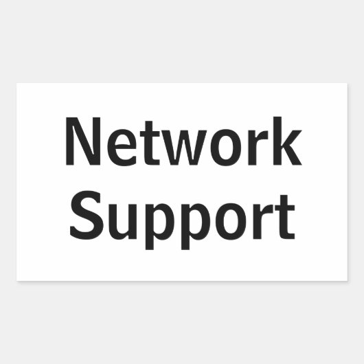 Adesivo network Support 長方形シール (正面)