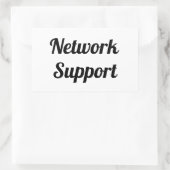 Adesivo network support 長方形シール (バッグ)