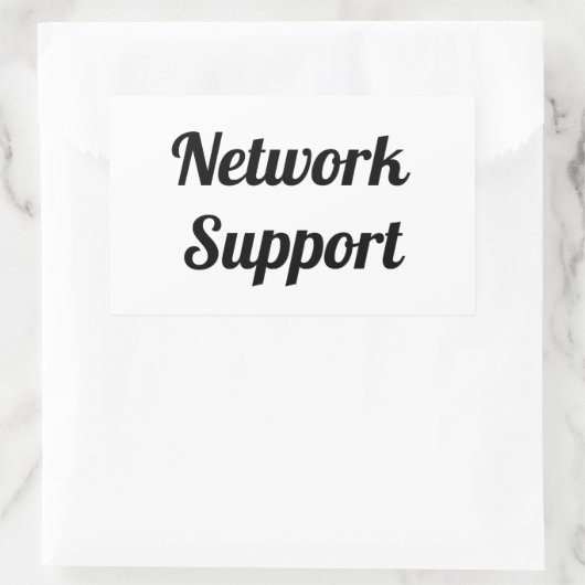 Adesivo network support 長方形シール (バッグ)