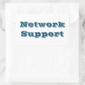Adesivo network support 長方形シール (バッグ)