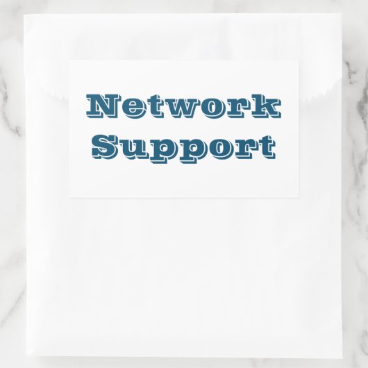 Adesivo network support 長方形シール (バッグ)