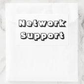 Adesivo network support 長方形シール (バッグ)