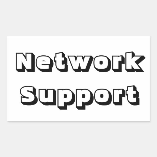 Adesivo network support 長方形シール (正面)