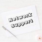 Adesivo network support 長方形シール (封筒)