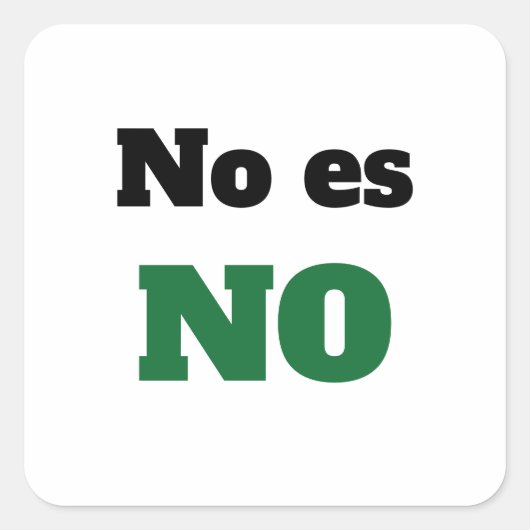 Adesivo No es NO スクエアシール (正面)
