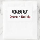 Adesivo Oruro - Bolivia 長方形シール (バッグ)