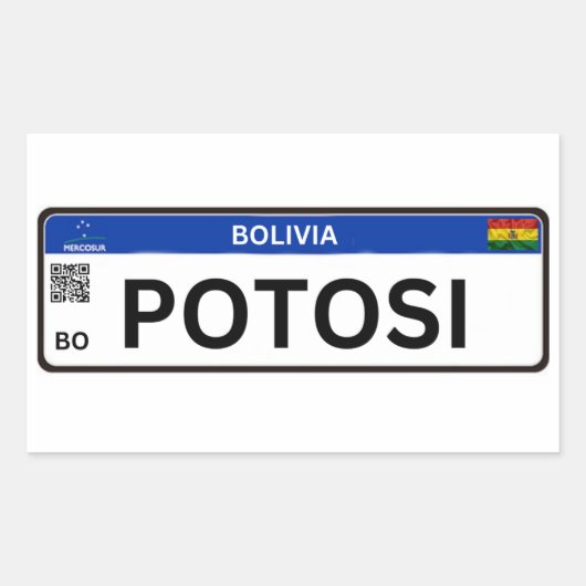 Adesivo Potosi Mercosur 長方形シール (正面)