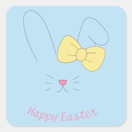 Adesivo quadrado Happy Easter スクエアシール (正面)