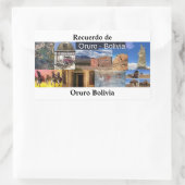 Adesivo recuerdo de Oruro Bolivia 長方形シール (バッグ)