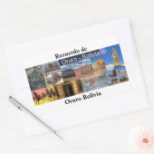 Adesivo recuerdo de Oruro Bolivia 長方形シール (封筒)