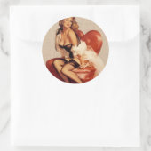 adesivo redondo pin up ラウンドシール (バッグ)