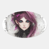 Adesivo RPG elfa maga 楕円形シール (正面)