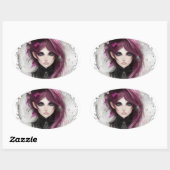 Adesivo RPG elfa maga 楕円形シール (シート)