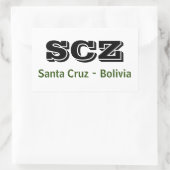Adesivo SCZ Santa Cruz Bolivia 長方形シール (バッグ)