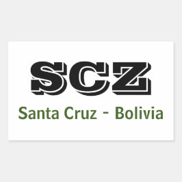 Adesivo SCZ Santa Cruz Bolivia 長方形シール