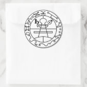 Adesivo Selo de Salomão Goétia ラウンドシール (バッグ)