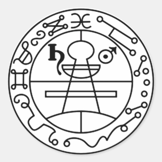 Adesivo Selo de Salomão Goétia ラウンドシール (正面)