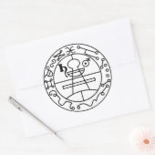 Adesivo Selo de Salomão Goétia ラウンドシール (封筒)