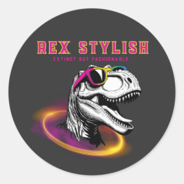 Adesivo T-Rex Fashion ラウンドシール