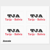 Adesivo Tarija Bolivia 長方形シール (シート)