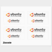 Adesivo Ubuntu - Linux for human beings 長方形シール (シート)