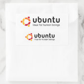 Adesivo Ubuntu - Linux for human beings 長方形シール (バッグ)