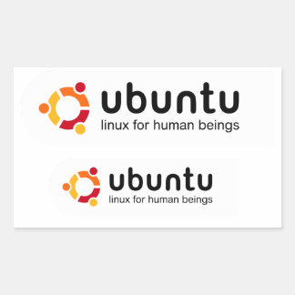 Adesivo Ubuntu - Linux for human beings 長方形シール