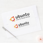 Adesivo Ubuntu - Linux for human beings 長方形シール (封筒)