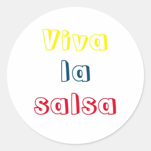 Adesivo viva la salsa ラウンドシール (正面)