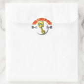 Adesivos auto colantes-Troça A Cabeça do "Pistão" ラウンドシール (バッグ)