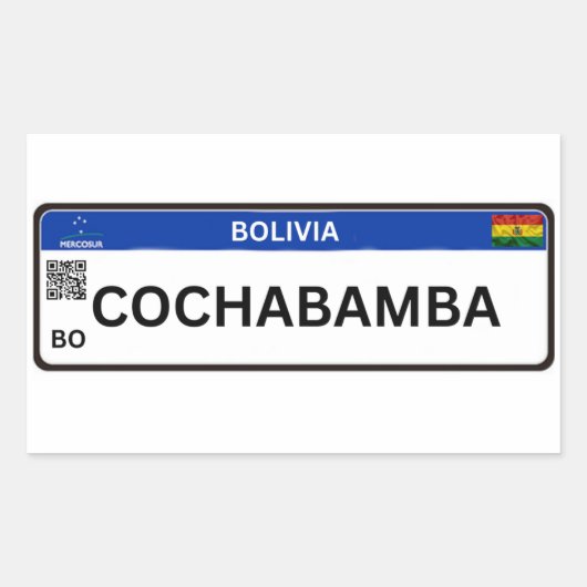 Adesivos Cochabamba Mercosur 長方形シール (正面)