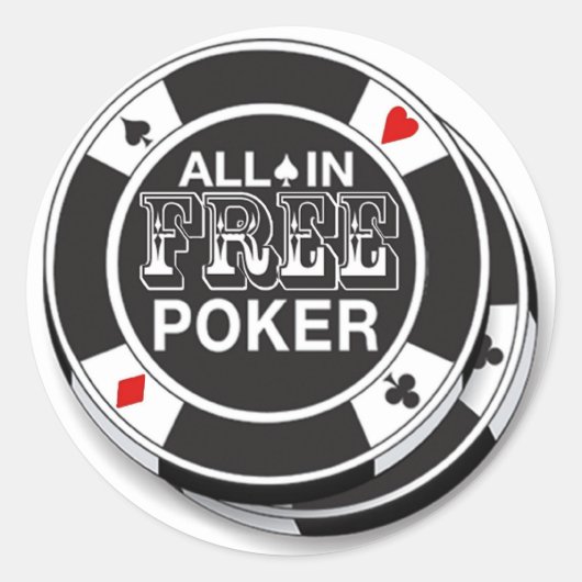Adesivos Free Poker ラウンドシール (正面)