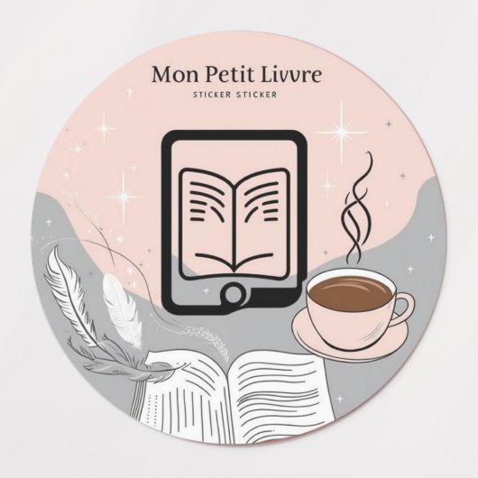 Adesivos redondos Mon Petit Livre ラベル (デザイン2)