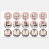 Adesivos redondos Mon Petit Livre ラベル (シート)