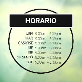 Adessivo de ventana de horario comercial redondo ウィンドウサイン (シート3)